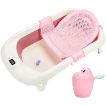 Randaco - Hengda Bébé Baignoire Bébé Nacelle Enfants Pliable Pliable Bain Sûr 3 en 1 0-6 Ans avec Pieds Portable rose