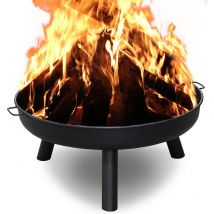 Hengda Bol de feu Corbeille à feu 82cm Corbeille à plantes fond de dentelle Foyer avec poignées