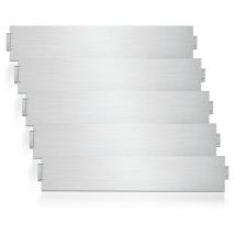 Bordure de jardin Bordure de pelouse Bordure de gazon Galvanisé Métal Bordure de chemin Bordure de parterre Argent 100x18cm 25m - Randaco