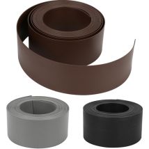TolleTour Bordure de jardin Bordure de pelouse flexible Bordure de lit en plastique dur Bordure de tonte Jardinage 10mx14cmx2mm marron