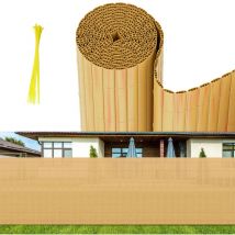 Einfeben Canisse en PVC,Brise-vue en pvc Clôture d'intimité Protection de Visibilité Résistant uv et aux intempéries,Bambou 180x500cm