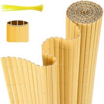 Swanew Canisse en pvc Brise Vue résistant,pour le jardin, Balcon ou terrasse,Bambou,80 x 500 cm