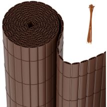 Wolketon - Hengda Canisse in pvc Recinzione occultante per recinzione frangivento da giardino privacy con morsetto per cavo Marrone 160 x 1000cm