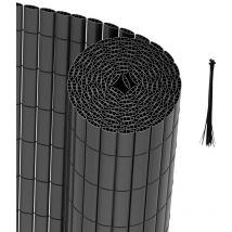 Hengda Canisse in pvc Recinzione occultante per recinzione frangivento da giardino privacy con morsetto per cavo Grigio 80 x 300cm