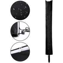 Coperta Impermeabile Per Asciugare La Biancheria All'aperto Con Cerniera In Tessuto Oxford 210d Nero (168×28 Cm) - Randaco