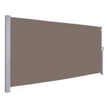 Hengda Tende da sole laterali estensibili 180x300 cm Protezione in alluminio Protezione del vento Protezione solare rullo laterale cieco marrone