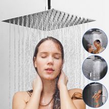 Randaco - swanew Douche de tête Douche à effet pluie Pomme de douche Top Wellness Design 20cm Carré