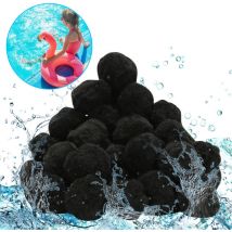 Randaco - swanew Filter Balls 2100 g, balles filtrantes piscine pour filtre à sable de piscine-Noir