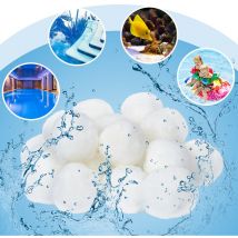 Swanew Filter Balls 2100 g, balles filtrantes piscine pour filtre à sable pour aquarium de de piscine-Blanc
