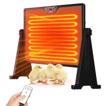Randaco Küken-wärmeplatte 300w Mit Fernbedienung & Temperaturregler - Schwarz Für Hühnerstall