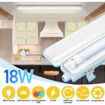 Randaco 4x Led Feuchtraumleuchte Badlampe Keller Wannenleuchte Tube Lamp 120cm 1 X 18w T8 Röhre Neutralweiß 4500k Ip65