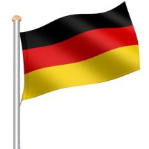 Swanew Mât de drapeau réglable en hauteur - mât, 6.5m porte drapeau, Drapeau allemand Aluminium