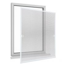 Swanew Moustiquaire fenêtre moustiquaire cadre aluminium moustiquaire gaze protection uv imperméable pour fenêtres 120x140CM
