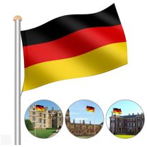 Randaco - Mât alu drapeau Allemagne 650 cm hampe jardin mât de hissage pylône