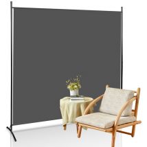 Randaco - swanew Paravent Paravants & Raumteiler Spanische Wand Zimmer Trennwand Outdoor Raumteiler Raumtrenner 1 fach Anthrazit