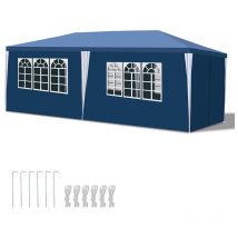 Swanew Pavillon Gartenzelt – Robustes, hochwertiges Partyzelt mit Pergola Blau 3x6m