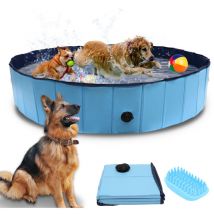 Piscine pour chiens Bain pour chats Piscine pour enfants Colle Pliable 160x30CM
