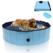 Piscine pour chiens Bain pour chats Piscine pour enfants Colle Pliable 120x30CM