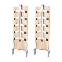 Hengda Planche à saumon à flamber Planche à saumon à flamber Lot de 2 supports en acier inoxydable