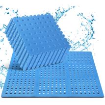 Randaco Pool Bodenschutzmatte Mit Löchern Blau 40×40cm 18 Stück Eva Schaumstoff