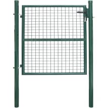 Randaco - einfeben Porte de jardin système de porte de porte de cour clôture de jardin porte de porte 100x100 cm Tube rond Vert