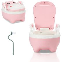 TolleTour Pot pour enfant. toilette pour enfant. siège de toilette pour enfant avec poignées et fonction antidérapante Rose