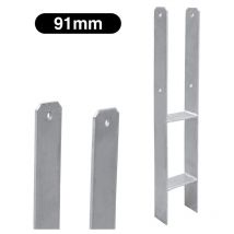 Poteau en h Ancrage support de clôture Clôture d'écurie Support de poteau en h durable 91MM 8 pièces - Randaco
