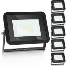 Hengda Proiettori a led per esterni Spot Illuminazione di sicurezza per esterni Impermeabile IP66 5X20W Bianco caldo