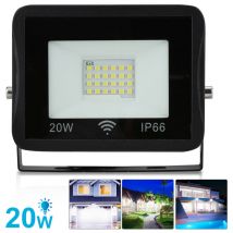 Swanew Projecteur led projecteur extérieur projecteur extérieur IP66 applique 20W blanc froid
