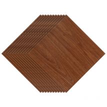 Randaco - swanew pvc Bodenbelag - Selbstklebende Fliesen - Betoneffekt - 30 cm x 30 cm x 1,5 mm - Dicke 1,5 mm - Holzfarbe -ca.1m² / 11 Fliesen