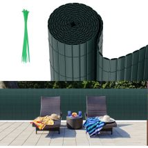 Randaco Pvc Sichtschutzmatte Balkon & Zaun – Wetterfester Sichtschutzzaun Für Zaun, Windschutz, Zuschneidbar Grün 90x700cm
