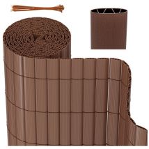 Randaco - swanew Canisse en PVC,Brise-vue en pvc Clôture d'intimité Protection de Visibilité Résistant uv et aux intempéries,Marron 120x500cm