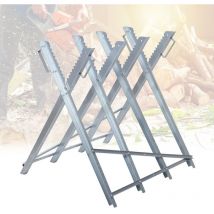 Chevalet de sciage Scie pliante cheval bûche coupe stand bois de soutien banc 150kg pour tronçonneuses ou scies à main - Randaco