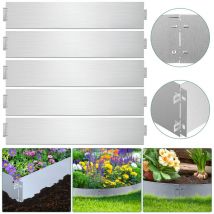 Swanew Rasenkante Beeteinfassungen Wegbegrenzung Metall Einfassung Beetumrandung Verzinkt Palisade 100x18cm 40m