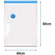 Vingo Sacs de Rangement Sous Vide, Lot de 10 Housses de Rangement Sous Vide Manuelle pour Vêtements, Couettes, Literie 40x60cm