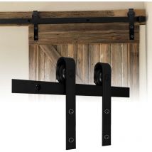 Randaco - TolleTour Schiebetürsystem Holzschiebetür 150kg Türklinke Schiebetürbeschlag Holztür 152cm