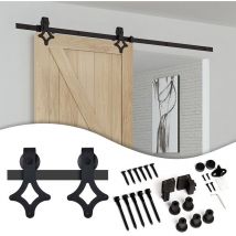Hengda Sistema di porte scorrevoli Set di accessori per binari a pavimento in legno Binario per porte a rulli in vetro 150kg Pfeil 200cm