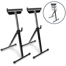 Support à rouleaux 2x Tréteau roulant Tréteau pliant Tréteau de travail jusqu'à 60 kg - Randaco