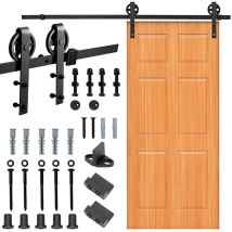 SWANEW Système de porte coulissante Porte coulissante 150kg Accessoires de porte Ferrure de porte coulissante Set 200cm