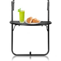 Swanew Table de balcon table suspendue 60x40cm table pliante semi-circulaire pliable table suspendue de balcon