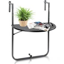 Swanew Table de balcon table suspendue balcon 60x40cm table suspendue pliable 20KG balcon table suspendue