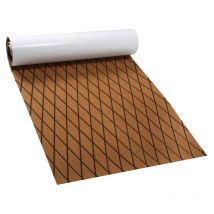 Vingo Tapis de sol tapis de sol anti-dérapant voiture en mousse teck eva 190x70x0.6cm marron