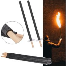 Lumières Flamme langer Griff für Wanderung Fackeln Fackel 25 Stück Brennzeit 90 Min - Randaco