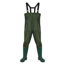 Waders, pantalons de pêche, pantalons de pêche, pantalons d'étang, pantalons de wading avec bottes pvc caoutchouc 46/47 - Randaco