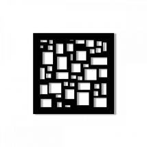 Random - Pannello in pvc traforato Parasole - Misura: 48x48 cm - Colore: nero