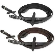 Pour en savoir plus :, Marron: Rênes d'équitation anglaises en cuir souple avec boucle de largage