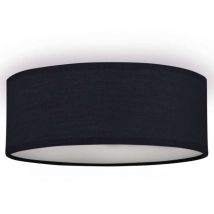 Ranex - Runde Deckenlampe, Stoff schwarz/Abdeckung satiniert, ø 30 cm, ceiling dream
