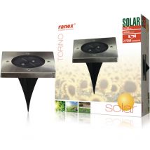 Ranex RA-5000406 Spot solaire à LED en acier inoxydable