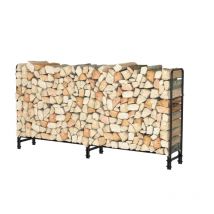 Range Bûche Extérieur Métal Large Porte Bûches Cheminée Métal 233cm Rangement Bois De Chauffage xxl- 233x118x35cm