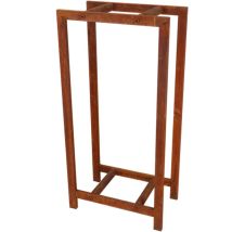 Range Bois En Fer - Rouillé - L 37,8 X P 23,2 X H 77 Cm - Livraison Gratuite